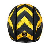 DOT Approved Daytona Cruiser Open Face Motorcycle Helmet - Men, Women & Youth - With Visor & Graphics - W/ Toxic