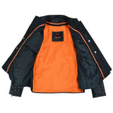 Women's Stylish Jacket with Grommet and Lacing Accents