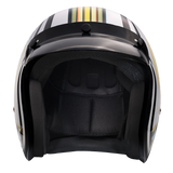DOT Approved Daytona Cruiser Open Face Motorcycle Helmet - Men, Women & Youth - With Visor & Graphics - W/ Lightning