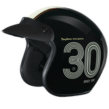 DOT Approved Daytona Cruiser Open Face Motorcycle Helmet - Men, Women & Youth - With Visor & Graphics - W/ Daytona 30th