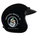 DOT Approved Daytona Cruiser Open Face Motorcycle Helmet - Men, Women & Youth - With Visor & Graphics - W/ Daytona 30th