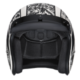 DOT Approved Daytona Cruiser Open Face Motorcycle Helmet - Men, Women & Youth - With Visor & Graphics - W/ Graffiti