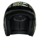 DOT Approved Daytona Cruiser Open Face Motorcycle Helmet - Men, Women & Youth - With Visor & Graphics - W/ Money