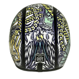DOT Approved Daytona Cruiser Open Face Motorcycle Helmet - Men, Women & Youth - With Visor & Graphics - W/ Money