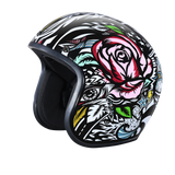 DOT Approved Daytona Cruiser Open Face Motorcycle Helmet - Men, Women & Youth - With Visor & Graphics - W/ Tribal