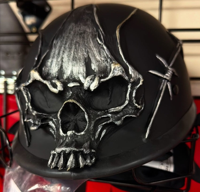 American BADASS Destroyer Wired Smallest DOT Certified Motorcycle Helmet