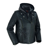 Rush Charm Women's Premium Cowhide Moto Jacket