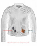 Women's Stylish Jacket with Grommet and Lacing Accents
