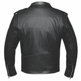 Brando - Mens Motorcycle Biker Leather Jacket