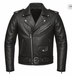 Brando - Mens Motorcycle Biker Leather Jacket