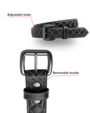 Diamond Quilted Leather Belt