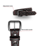 Diamond Quilted Leather Belt