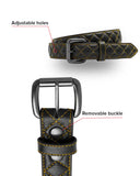 Diamond Quilted Leather Belt