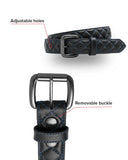 Diamond Quilted Leather Belt