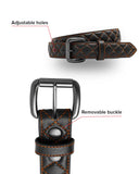Diamond Quilted Leather Belt