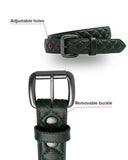 Diamond Quilted Leather Belt