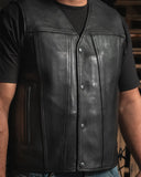 Gambler Men's Motorcycle Leather Vest