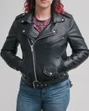 Cassandra - Women's Vegan Leather Motorcycle Jacket