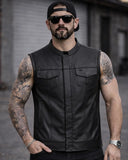Hotshot Men's Motorcycle Leather Vest