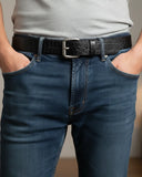 Crocodile Pattern Leather Belt