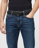 Diamond Quilted Leather Belt