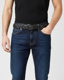 Diamond Quilted Leather Belt