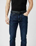 Diamond Quilted Leather Belt
