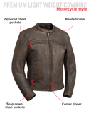 Rocky Men's Motorcycle Leather Jacket