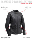 Jewel - Women's Motorcycle Leather Jacket