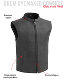 Club House Men's Leather Motorcycle Vest