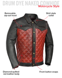 Redstrike Men’s Motorcycle Leather Jacket