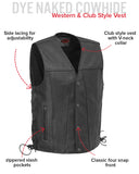 Gambler Men's Motorcycle Leather Vest