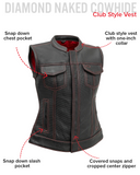 Jessica Perforated Women's Motorcycle Leather Vest