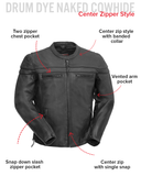 Maverick Men's Motorcycle Leather Jacket