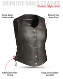 Honey Badger Women's Motorcycle Leather Vest