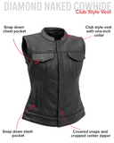 Jessica Perforated Women's Motorcycle Leather Vest