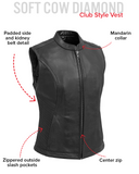 Nina Women's Motorcycle Leather Vest
