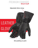 Blaze Men's Motorcycle Leather Gauntlet
