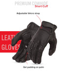 Blitz Men's Leather Motorcycle Gloves