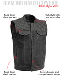 Downside Perforated Men's Motorcycle Leather Vest