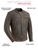 Hipster Men's Motorcycle Leather Jacket