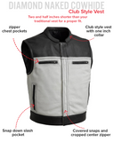 Two Tone Lowrider Perforated Men's Leather Vest
