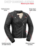 Black Widow - Women's Motorcycle Leather Jacket
