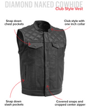 Downside Perforated Men's Motorcycle Leather Vest