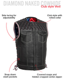 Captain Men's Motorcycle Leather Vest