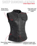 Ludlow Women's Motorcycle Leather Vest