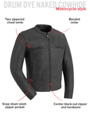 Indy Men's Motorcycle Leather Jacket