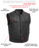 Lowrider Perforated Men's Leather Vest