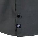 Performance Tech Gun Metal Hybrid Button Up Shirt (Hidden Snap Collars)