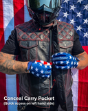 Downside Men's Motorcycle Leather Vest